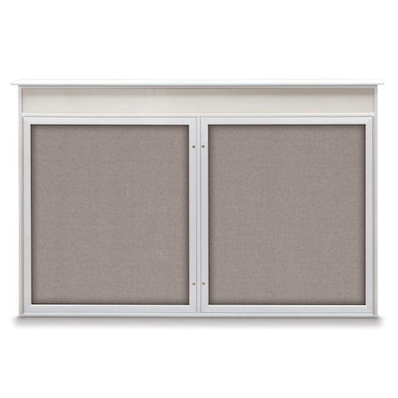 UNITED VISUAL PRODUCTS Open Faced Traditional Corkboard, 96x48" UV647A-SATIN-ULTMAR